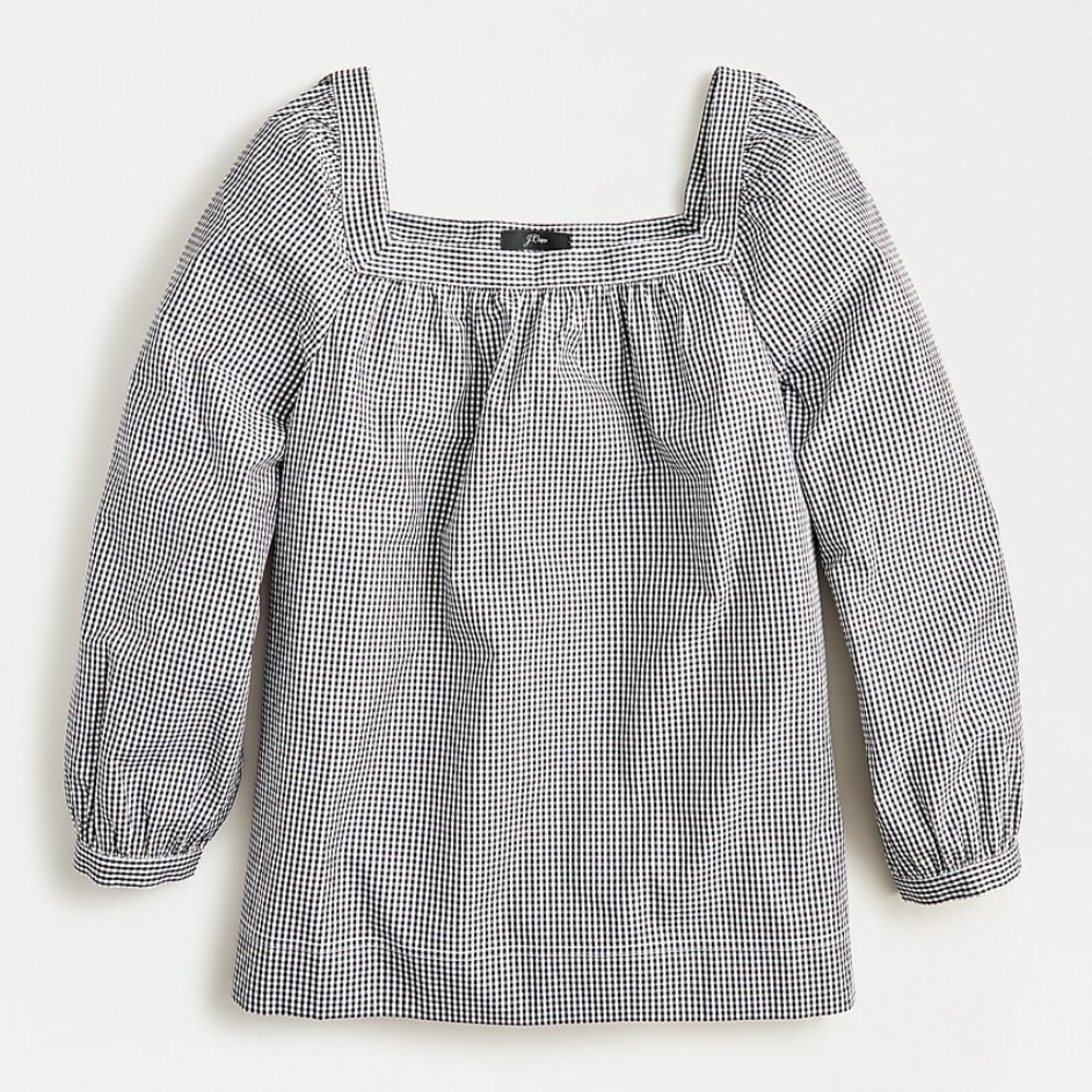 J. Crew Gingham Blouse